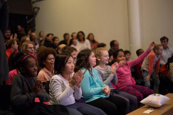 Students participating in a Saturday Reading Series
