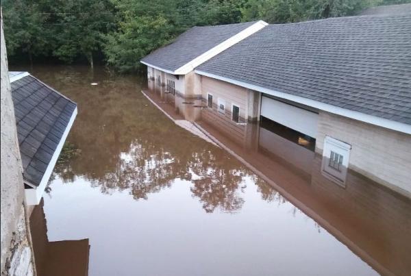 Flooded storage unit where SpiralQ Materials were housed